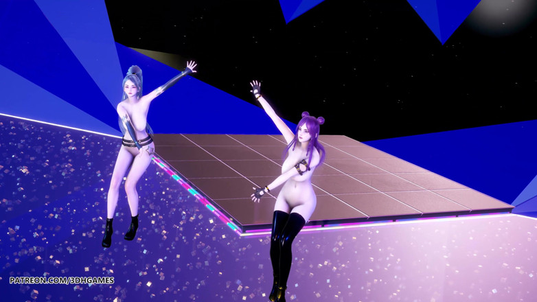 3D-Hentai Games: [MMD] (G)I-DLE - 전설적인 KDA 4K 60FPS의 라타 카이사 알몸 댄스 리그