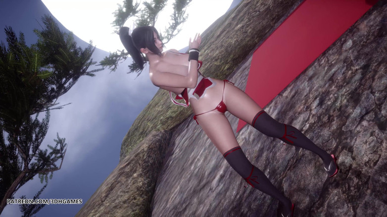3D-Hentai Games: [MMD] cold water Mai Shiranui sexy striptease 4K 60FPS DOA