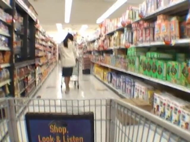 Outdoor pervs: POV grocery store pickup &amp; fuck