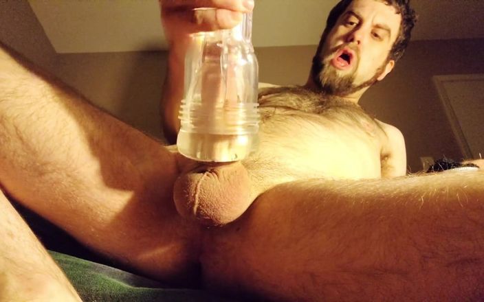 Jason Wood Productions: Milking with Brand New Clear Fleshlight! Moaning While Blowing My...
