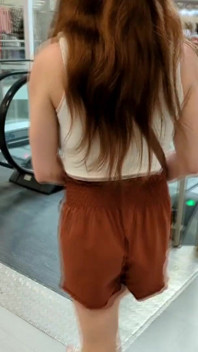 Remote Vibro for Cock and Ass! Tranny with Erect Dick in Public!