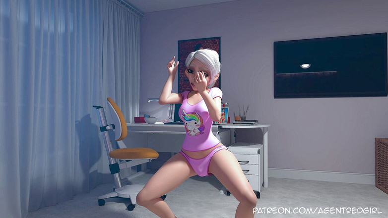 Agent Red Girl: Doe love - le ragazze futanari perdono la verginità