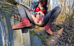 BettDuett: Outdoor-squirt vor meinem freund