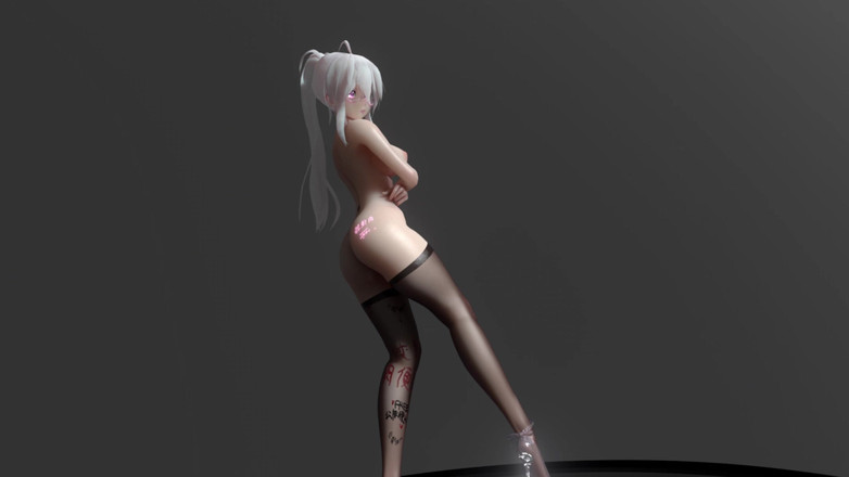 MikuMotion: [mmd] Haku-wiggle kacamata jeans sutra hitam cabul