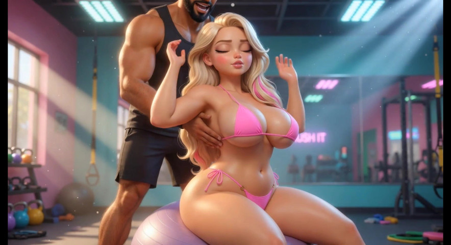 Topless Blonde Gym Slut Obedient Workout Training (Stories&Anime)