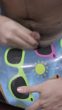 Playing with a cool swimring