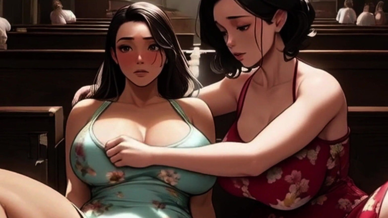 Spicy Toons: Des MILF gorgés de lait se font allaiter pendant le...