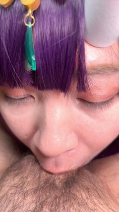 Tsuki-miko: FGO Shuten-doji робить мінет. Вона любить член і смак сперми