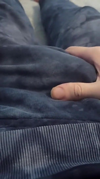 Guy in Pants Is Massaging His Cock