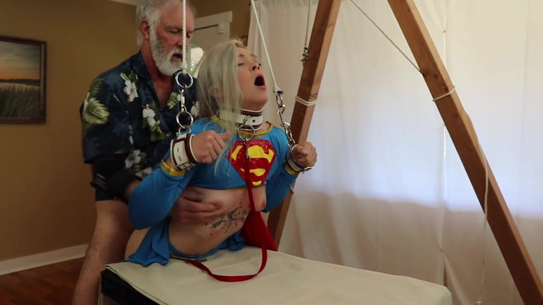 Azure Sky Films: Kay carter-supergirl束缚吐口交深喉口交女孩颜射