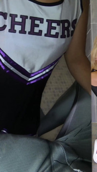 Naomie Loup, pom-pom girl, collants Lurex