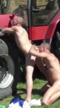 Straight curious fucked outdoor by Brice Farmer