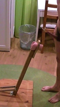 Fleshlight vagină, stau în picioare, fac sex cu mâna, ejaculație, masturbare.