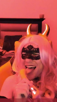 Licking My Lovense Toy