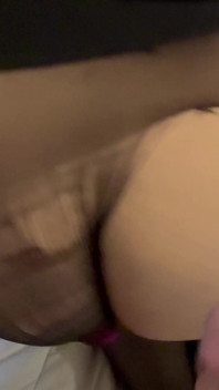 Rubbing Cock on Feet and Ass in Pantyhose