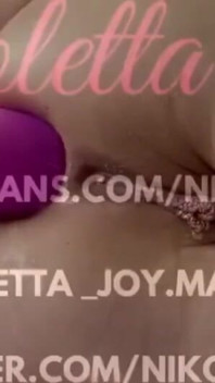 Nikoletta Fuck Her Ass Bid Pink Dildo