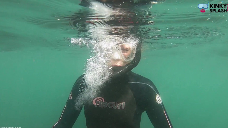 UKCuteGirl Lucy Lauren: Open Water Freedive Ultra Dlouhé ploutve, Neoprén a šnorchlování