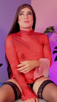 Ladytrans in Lingerie, and Nylon Stockings, Sexy