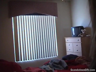 Scandalous GFs: Slutty blonde teen strips off naked for her mature tutor