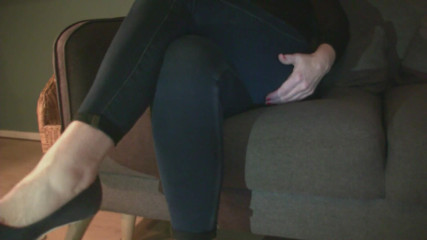 MisS Angel: Sitting on the couch, blue jeans