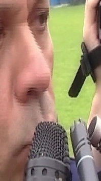 Blindfolded Babe Awaits Soccer Team's Throbbing Cocks