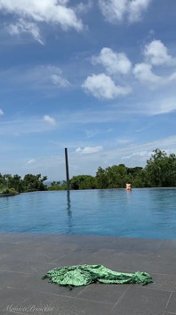 Teasing at the Pool in Micro Bikini, Swimming