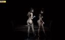 Soi Hentai: Два лесбіянки спокусливого танцю - хентай 3d без цензури v254