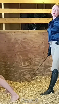 Sadistic Stables Sack Smashing Extreme Ballbusting and Cropping Punishment
