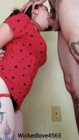 Wickedlove4565: Extreme balls deep face fucking for messy throat pie