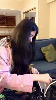 Asian Girl Shown Wardrobe and Then Sucks Black Cock