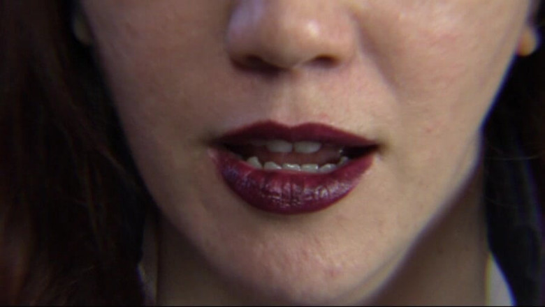 Evangelines Fetish: Evangelines ist lippenstift-krankenschwester (mundfetisch)