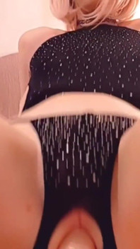 Swedish Blonde Slut Rides Dildo and Cums
