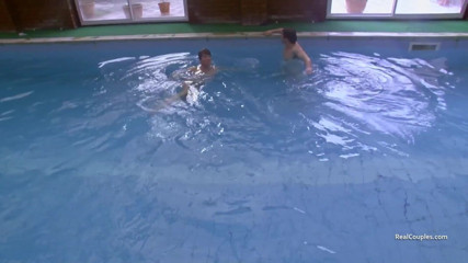 Real couples: Shelly, Alan and Lucy Pool Fun at Real Couples