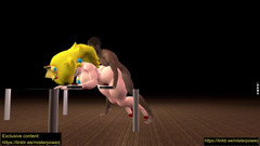 Misterj 3d Studio: Prinzessin peach betrügt mario doggystellung