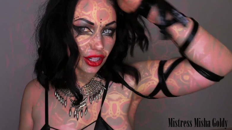 Goddess Misha Goldy: Magic lipstick trance from Voodoo witch to get your seed...