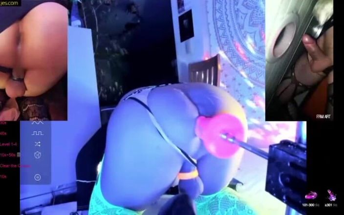 Shana swarofski: Shana swarofski scopa analmente con un macchinario domestico in webcam 7