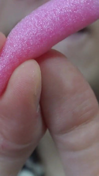 He Plays with My Nose. I Put a Thin Pink Silicone Pad in My Nose and Play with It. I Don't Know What It Is,