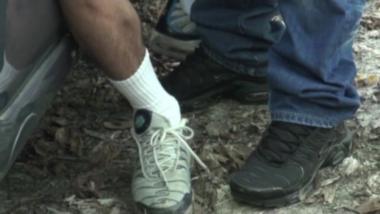 Gaybareback: Twink straight fuck a gay in cruising forest