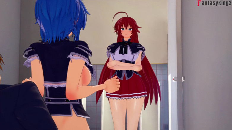 Fantasy king: Xenovia và issei chịch trong phòng tắm, Rias phát hiện...