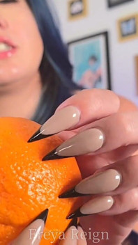 긁기 날카로운 긴 손톱 페티쉬 JOI