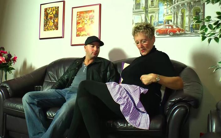 EroticEntertainment.Club: He Fucks His Girlfriend's Grandma on the Couch!