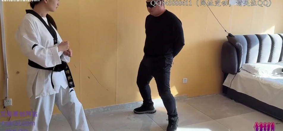 Giantess Domination: 176 cm, 78 kg karate dziewczyna Potężny kick, runda 3