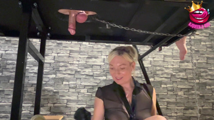 Mistress_BJQueen: Сессия прерванных оргазмов на доильном столе