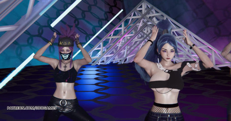 3D-Hentai Games: [MMD] ITZY - Loco Ahri Akali Kaisa Evelynn Seraphine Kda стриптиз 4k 60fps ліга легенд
