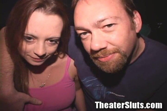 Theater Sluts: Anal Teen Pretty Girl Gangfucked in Porno Theater Ass Fucking...