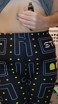 I freaking love these new Pac-Man leggings I bought for the Player One Contest.