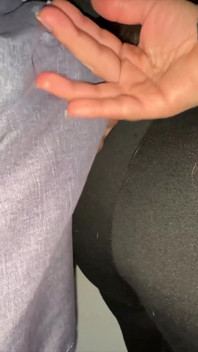 Big-bootied Girl Gropes a Stranger's Penis