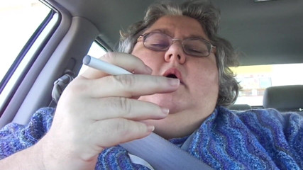 BBW nurse Vicki adventures with friends: Nurse Vicki SSBBW Smoking in the Car