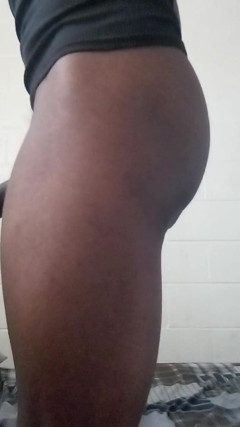 Faggy Sissy Boy Tranny Jacking Big Black Dick and Spreading Ass Cheeks