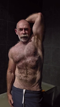 Flexing Hairy Muscle Bear